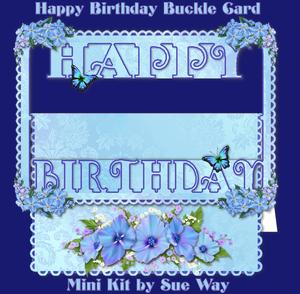 Flowers and Butterflies Happy Birthday Buckle Card Mini Kit
