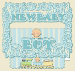 New Baby Boy Buckle Card Mini Kit