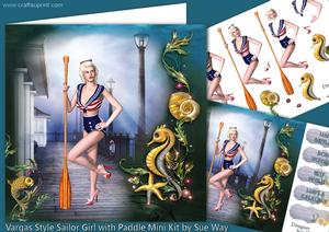 Vargas Style Sailor Girl with Paddle Mini Kit