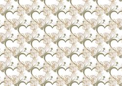 Lace Butterflies and Hearts Backing Paper