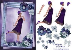 Picture Perfect 1920's Flapper Card Front and Decoupage