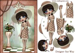 Thoroughly Modern Millie Card Front & Decoupage