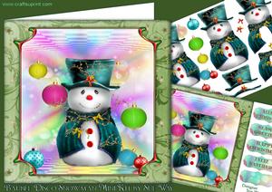 Christmas Bauble Disco Snowman Mini Kit