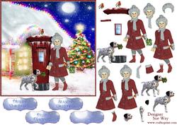 Catching the Christmas Post Decoupage