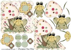 Happy Frog Corner Overlap Square Card Front/topper
