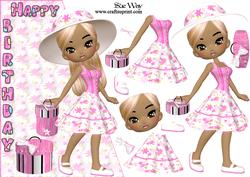 Pretty in Pink Birthday Girl Over the Edge