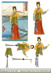 Oriental Lady Decoupage