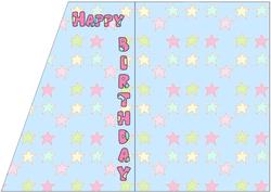Happy Birthday Over the Edge Insert Blue
