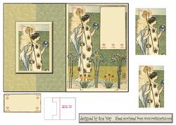 Vintage English Garden ~ Fold Back Card