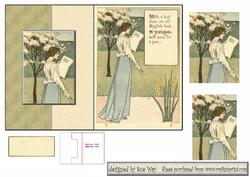Vintage Lady in a Garden~jonquil