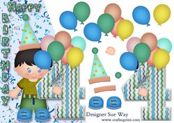 Boys 4th Birthday Over the Edge and Decoupage