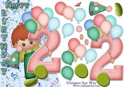 Boys 2nd Birthday Over the Edge and Decoupage
