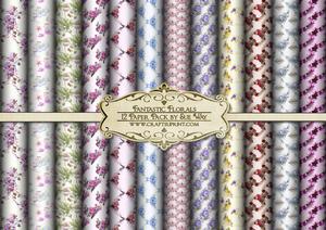 Fantastic Florals 12 Backing Papers Kit