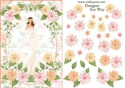 Delicate Dahlia Card Front and Decoupage