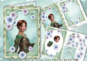A Country Walk 3D Frame Card