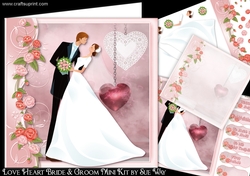 Love Heart Bride and Groom Mini Kit