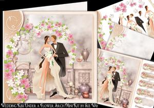 Wedding Kiss Under a Flower Arch Mini Kit