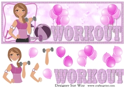 Workout Lady Word Dl Topper