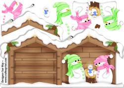 Snowman Manger Shaped Card