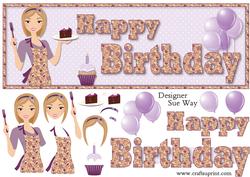 Cake Maker Happy Birthday Word Dl Topper