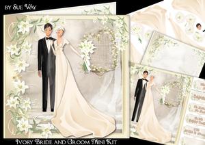Ivory Bride and Groom Mini Kit