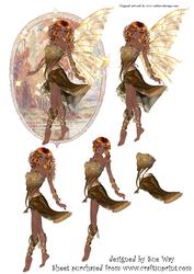 Gold Dust Fairy Decoupage