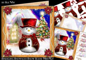 Sparkling Snowman Snow Scene Mini Kit
