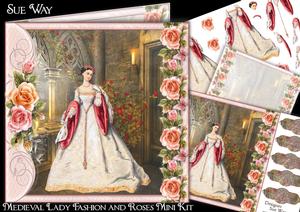 Medieval Lady Fashion and Roses Mini Kit
