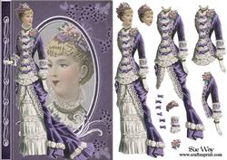 Victorian Lady in Violet Fashion Reflections