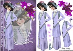 Edwardian Lady in Lilac Fashion Reflections