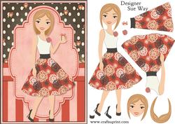 Lady Brings a Surprise Gift Decoupage