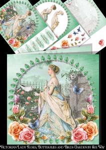 Victorian Lady Roses, Butterflies and Birds Garden Mini Kit