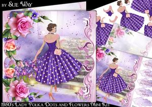 1950's Lady Polka Dots and Flowers Mini Kit