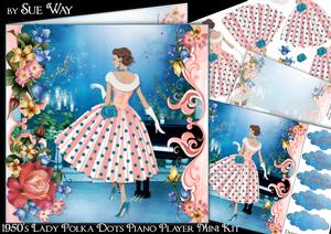 1950's Lady Polka Dots Piano Player Mini Kit