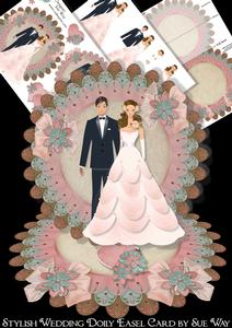 Stylish Wedding Doily Easel Card Mini Kit