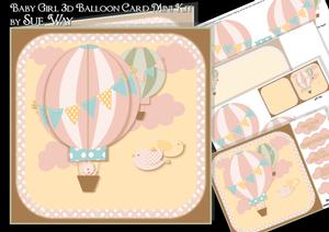 Baby Girl 3D Balloon Card Mini Kit