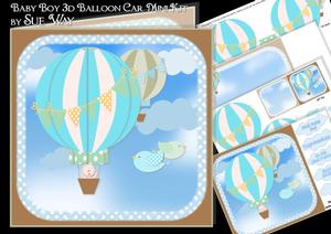 Baby Boy 3D Balloon Card Mini Kit