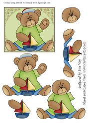 Teddy Bear with Boat Topper