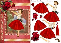 Retro Lady Christmas Decorations Book Cover