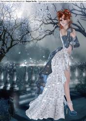 Moonlight Dream Lady A4 Card Front