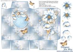 Winter Flowers Pinch Bag