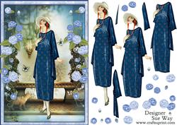 Contemplation Art Deco Lady
