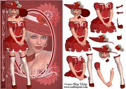 Show Girl Fashion Reflections Decoupage