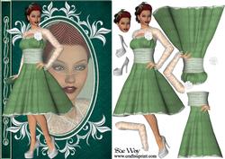Dressed Up Fashion Reflections Decoupage