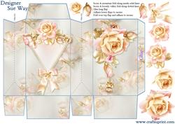 Blush and Gold Roses Pinch Bag