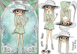 Archway Girls! Click in Mint Card Front and Decoupage