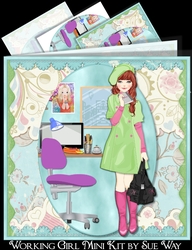 Working Girl, birthday, new job, university, school Mini Kit