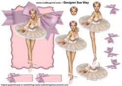 Prima Ballerina Decoupage Large Topper