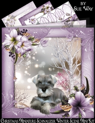 Christmas Miniature Schnauzer Winter Scene Mini Kit