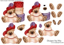Dress Up Teddy Bear Decoupage